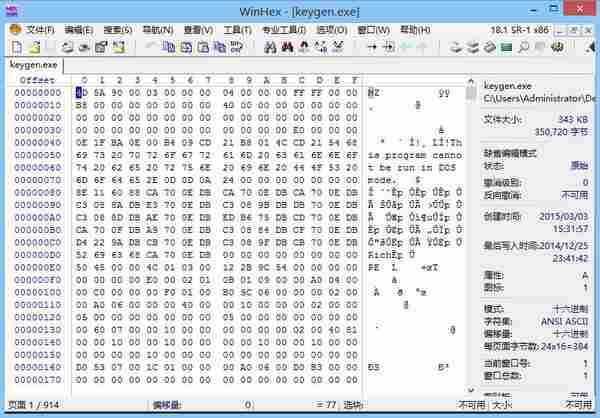 WinHex v18.7 简体中文绿色特别版