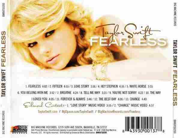 TaylorSwift-泰勒·斯威夫特-Fearless放手去爱(2008)[WAV+CUE]