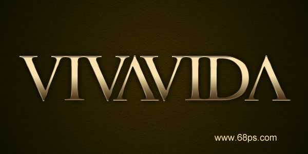 PS图层样式制作金属质感特效字