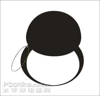 Coreldraw教程:绘制可爱的情侣QQ企鹅