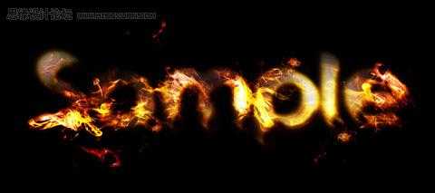 Photoshop 一款颓废风格的火焰字