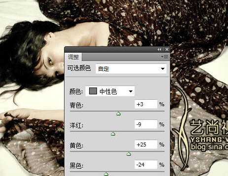 Photoshop 人物照片古典清晰的淡黄色