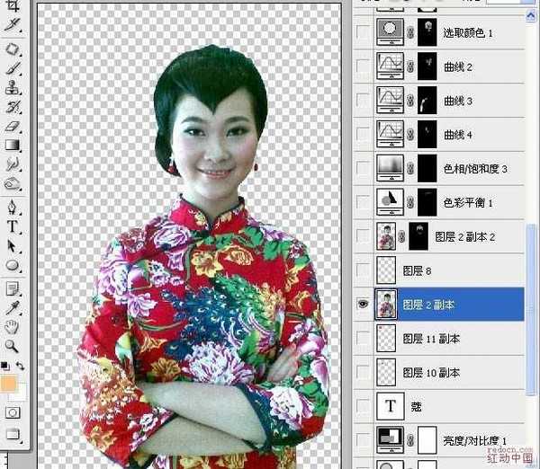 Photoshop将生活照转为漂亮的古典工笔画效果