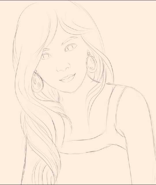 photoshop鼠绘简单的时尚美女头像