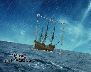 photoshop合成神话飞龙火烧商船壁纸效果