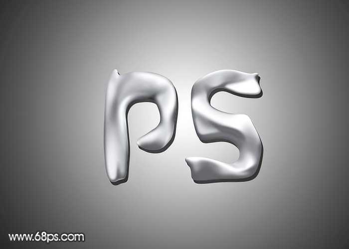 Photoshop制作表面凹凸不平的银质金属字