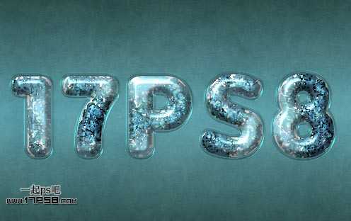 photoshop制作出蓝色高光质感粒子文字特效