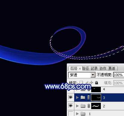 Photoshop设计制作出非常唯美的抽象彩色光束花朵