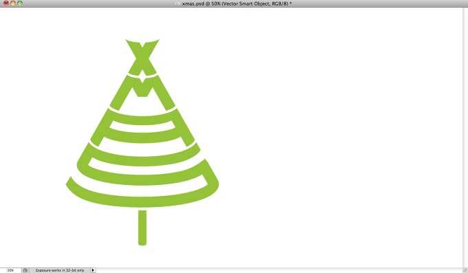 Photoshop(PS)结合Illustrator设计制作简单漂亮的圣诞节圣诞树图实例教程