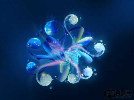 Photoshop制作抽象的绚丽花朵