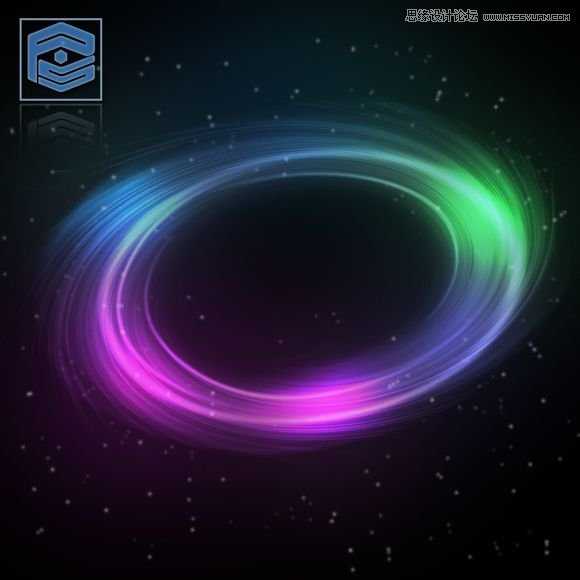 Photoshop滤镜制作绚丽抽象的光环星空特效