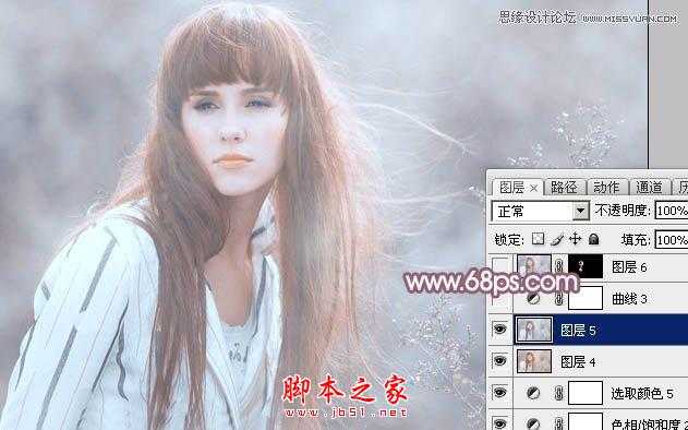 Photoshop给美女照片调出淡淡唯美的通透肤色的方法