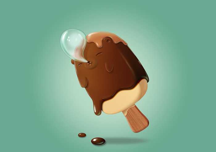 PS教程:绘制非常萌的冰淇淋形象物