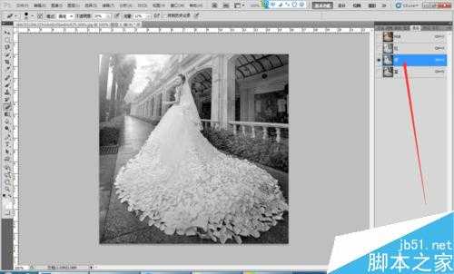 PS利用通道抠出婚纱照片