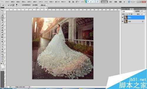 PS利用通道抠出婚纱照片