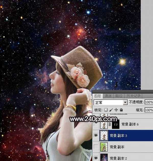 Photoshop打造漂亮的星空人物剪影效果实例教程