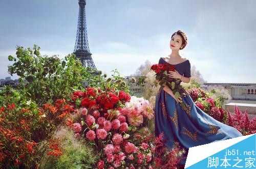 PS快速给人物照片添加简单边框