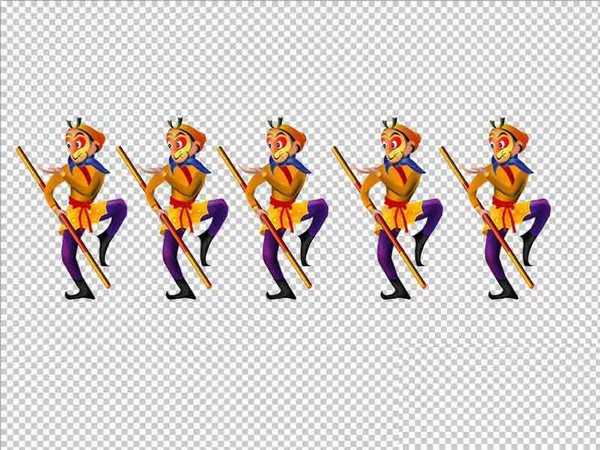 ps给孙悟空图片制作左右循环位移动画效果教程