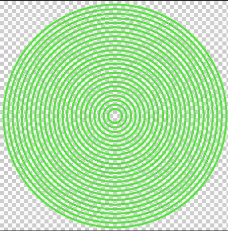 ps怎样画同心圆?ps快速绘制一组不同颜色的等距同心圆教程