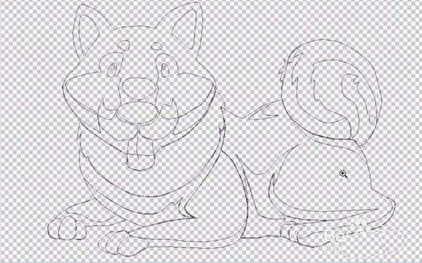 ps怎么手绘卡通狗狗? ps手绘卡通狗的教程