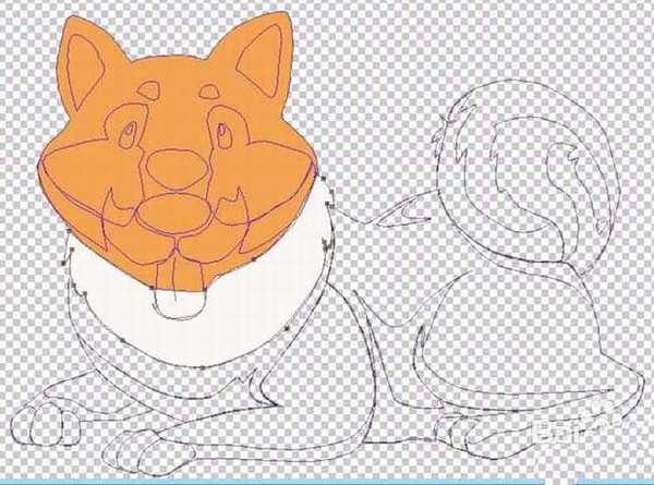 ps怎么手绘卡通狗狗? ps手绘卡通狗的教程