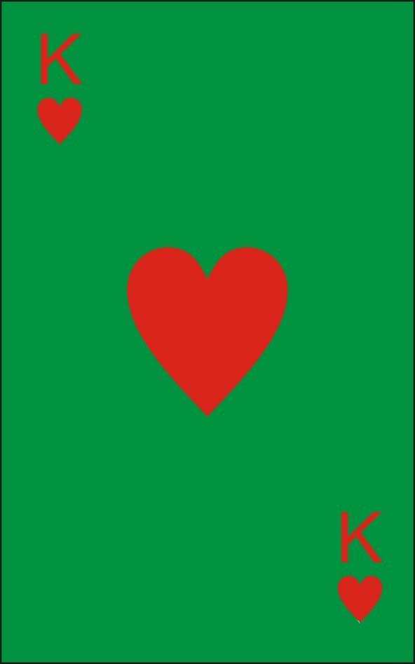cdr怎么设计扑克牌中的红桃K?