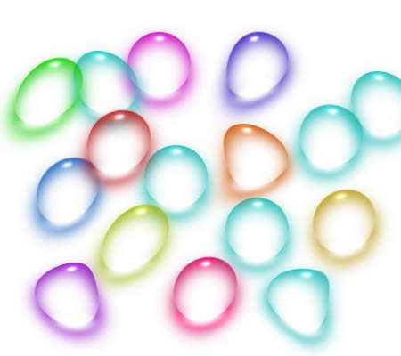 Photoshop绘制可爱的彩色透明水泡教程